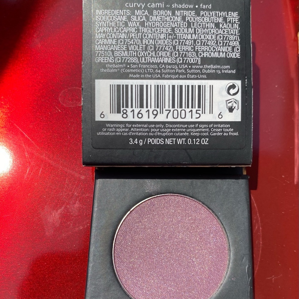 theBalm - full-sized individual eyeshadow swatched, never used Curvy Cami